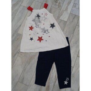 Chelsea's Corner girls size 6 red, white & blue dress & legging set Boutique $58